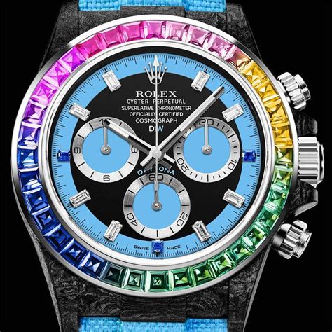 carbon fiber rolex daytona|Rolex diw rainbow candy daytona.